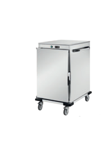 Armadio/carrello portateglie riscaldato in acciaio inox 18/10 AISI 304 - 5 teglie GN 1/1 - cm 55x78x85h