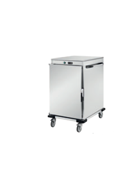 Armadio/carrello portateglie riscaldato in acciaio inox 18/10 AISI 304 - 5 teglie GN 1/1 - cm 55x78x85h