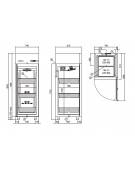 Armadio refrigerato per pesce in acciaio inox AISi 304, refrigerazione ventilata - cm 70x82x205h