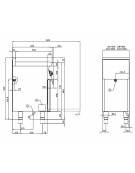 Cucina a gas 4 fuochi con forno a gas e grill elettrico cm 60x60