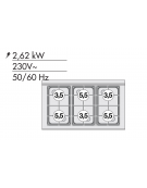 Cucina a gas 6 fuochi su forno a elettrico statico con grill e porta in vetro, camera cm 64x42x35h, 1 griglia - cm 100x60x90h