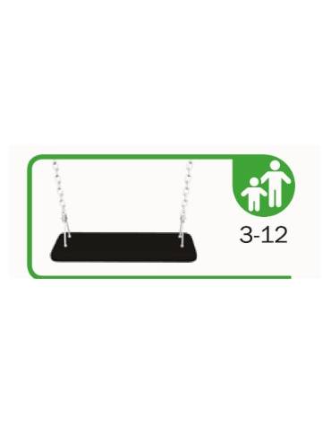 Altalena doppia certificata in metallo 2 posti, per bambini da 3 a 8 anni- Sedili piano/gabbia - cm 315x160x242h