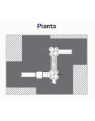 Villaggio a 3 torrette con scaletta, tunnel, arrampicate e pannelli gioco - 2 scivoli polietilene - cm 535x740x355h