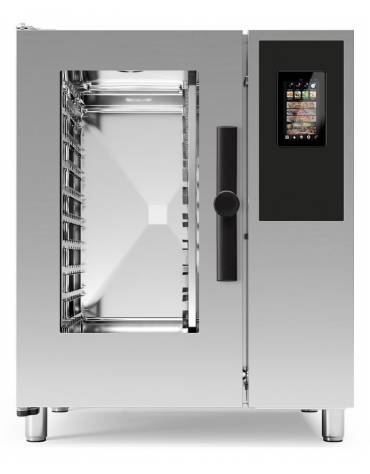 Forno a convezione ventilato professionale a gas 10 teglie gn 1/1 - Comandi Touch Screen