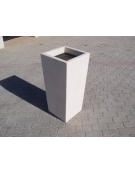 CENERIERA TRAPEZOIDALE IN GRANIGLIA DI MARMO SABBIATO PER ESTERNO - CM 41x41x90h