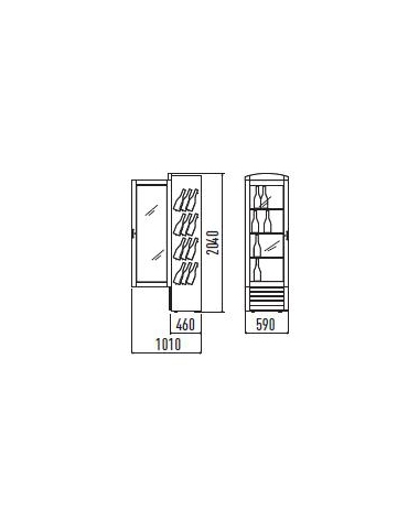 Vetrina per vini ventilata da 72 bottiglie