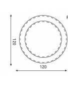 FIORIERA CIRCOLARE TONDA IN CEMENTO CALCESTRUZZO PER ESTERNO DIAMETRO CM 120 - COLORE GRIGIO PIETRA