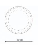 FIORIERA CIRCOLARE TONDA IN CEMENTO CALCESTRUZZO PER ESTERNO DIAMETRO CM 129 - COLORE GRIGIO PIETRA