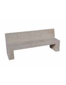 PANCHINA RETTANGOLARE CON SCHIENALE IN CEMENTO CALCESTRUZZO SPESSORE 17 CM - COLORE GRIGIO PIETRA - CM 170X50X90H