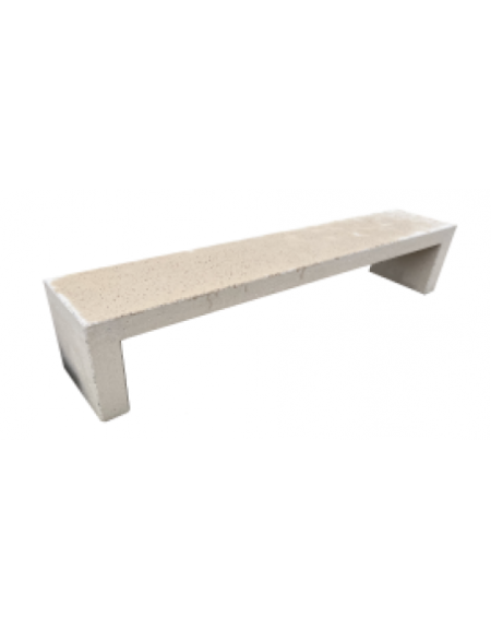 PANCHINA RETTANGOLARE MONOBLOCCO IN GRANIGLIA DI MARMO SABBIATO SPESSORE 12 CM - COLORE A SCELTA - CM 200X50X45H