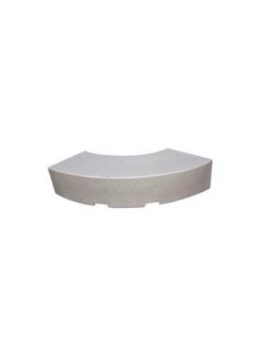 PANCHINA CURVA CONVESSA IN CEMENTO CALCESTRUZZO PER ARREDO URBANO - COLORE BIANCO TRAVERTINO - CM 200X60X45H