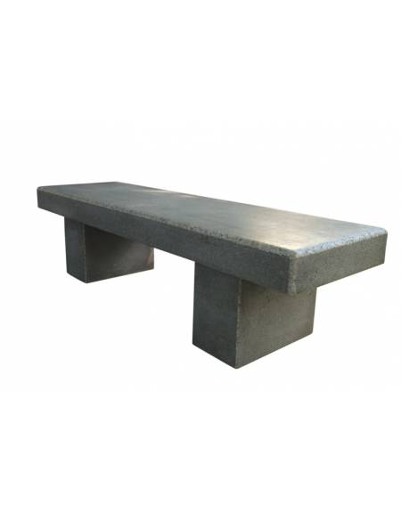 PANCHINA LINEARE PER ARREDO URBANO IN CEMENTO CALCESTRUZZO COLORE GRIGIO PIETRA - CM 180x60x45h