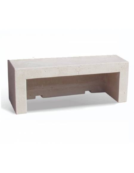 PANCHINA LINEARE PER ARREDO URBANO IN CEMENTO CALCESTRUZZO COLORE GRIGIO SABBIATO - CM 170x50x50h