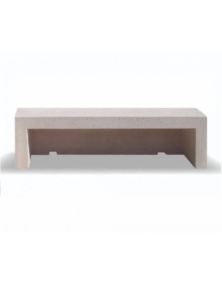 PANCHINA LINEARE PER ARREDO URBANO IN CEMENTO CALCESTRUZZO COLORE GRIGIO PIETRA - CM 200x50x50h