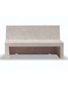 PANCHINA CON SCHIENALE PER ARREDO URBANO IN CEMENTO CALCESTRUZZO COLORE GRIGIO PIETRA - CM 200x50x100h