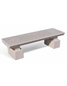 PANCHINA CLASSICA IN CEMENTO CALCESTRUZZO PER ARREDO URBANO - COLORE GRIGIO SABBIATO - CM 170X60X45H