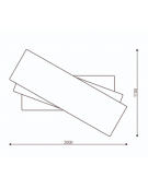 Panchina a gradini in cemento calcestruzzo per arredo urbano - colore Bianco travertino - cm 200x115x43h