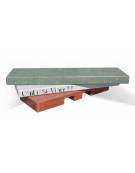 Panchina a gradini in cemento calcestruzzo per arredo urbano - colore Grigio sabbiato - cm 200x115x43h