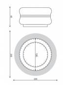 Panchina circolare con seduta in legno esotico e fioriera centrale in cemento colore Grigio pietra - Diametro esterno cm 200