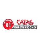 Sedia operativa con base in nylon nero - alzata a gas - schienale regolabile cm 48x66x107/117h