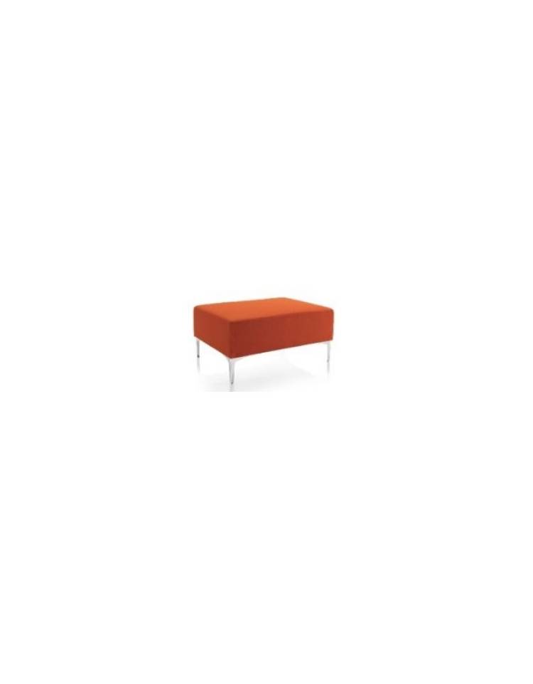 POUF QUADRATO RIVESTITO IN TESSUTO O ECOPELLE, IGNIFUGO CLASSE 1IM - COLORI  A SCELTA - cm 100x100x40H 