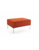 POUF QUADRATO RIVESTITO IN TESSUTO O ECOPELLE, IGNIFUGO CLASSE 1IM - cm 100x100x40H