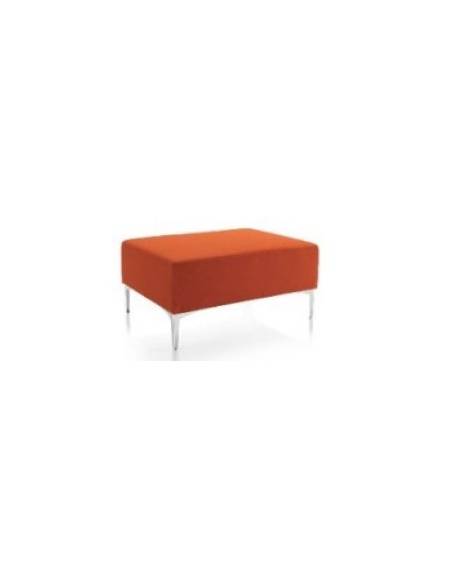 POUF QUADRATO RIVESTITO IN TESSUTO O ECOPELLE, IGNIFUGO CLASSE 1IM - cm 100x100x40H