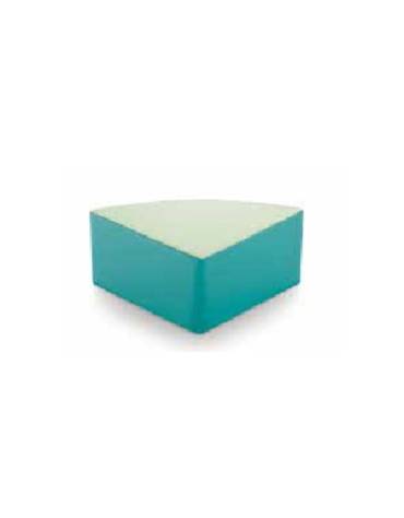 POUF ANGOLO 90° ADULTO MORBIDO CON RIVESTITO ECOPELLE, IGNIFUGO CLASSE 1IM - cm 65x65x40H