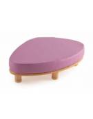 POUF STONE MINI 0/3 ANNI IN LEGNO MULTISTRATO DI BETULLA E CUSCINO RIVESTITO IN SIMILPELLE IGNIFUGA 1IM - cm 79x58x22H