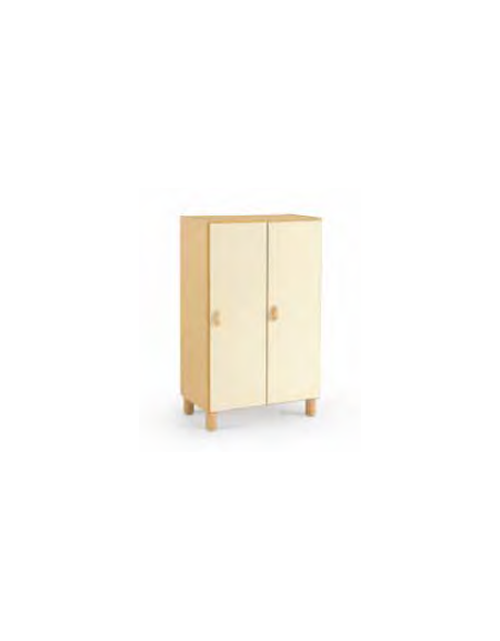 ARMADIO SPOGLIATOIO 4 POSTI CON 2 ANTE STRUTTURA NOBILITATO LARICE - cm 70x41x114H