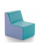 POLTRONCINA ETA' 0/3 ANNI CON RIVESTIMENTO ECOPELLE IGNIFUGO 1IM - COLORI A SCELTA - cm 35x40x20/40H