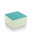 POUF ETA' 0/3 ANNI CON RIVESTIMENTO ECOPELLE IGNIFUGO 1IM - COLORI A SCELTA - cm 40x40x20H