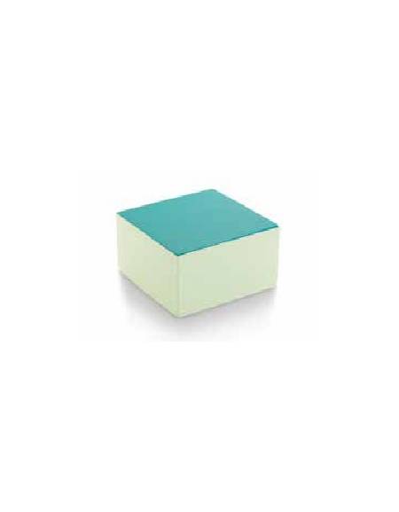 POUF ETA' 0/3 ANNI CON RIVESTIMENTO ECOPELLE IGNIFUGO 1IM - COLORI A SCELTA - cm 40x40x20H