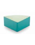 POUF ANGOLO 90° ETA' 0/3 ANNI CON RIVESTIMENTO ECOPELLE IGNIFUGO 1IM - COLORI A SCELTA - cm 40x40x20H