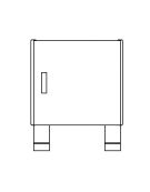 MOBILE CONTENITORE 1 ANTA - COLORE A SCELTA - STRUTTURA NOBILITATO BETULLA O LARICE - cm 36x41x44H