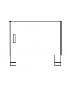 MOBILE CONTENITORE 1 ANTA - COLORE A SCELTA - STRUTTURA NOBILITATO BETULLA - cm 53x41x44H