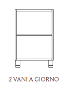 MOBILE CONTENITORE 2 VANI A GIORNO - STRUTTURA NOBILITATO BETULLA O LARICE- cm 53x41x80H