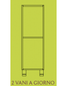 MOBILE CONTENITORE 2 VANI A GIORNO, STRUTTURA NOBILITATO BETULLA O LARICE - cm 36x41x114H