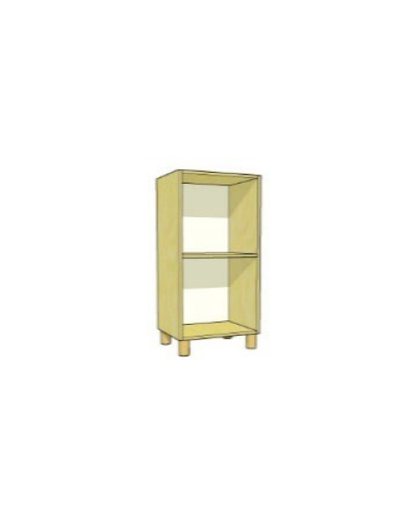 MOBILE CONTENITORE 2 VANI A GIORNO, STRUTTURA NOBILITATO BETULLA O LARICE - cm 53x41x114H