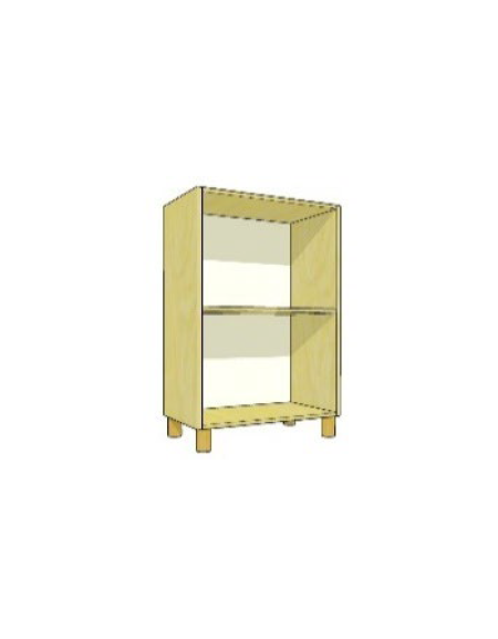 MOBILE CONTENITORE 2 VANI A GIORNO, STRUTTURA NOBILITATO BETULLA O LARICE - cm 70x41x114H