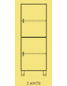 MOBILE CONTENITORE 2 ANTE COLORE A SCELTA E 4 VANI INTERNI, STRUTTURA NOBILITATO BETULLA O LARICE - cm 53x41x148H