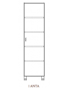 MOBILE CONTENITORE 1 ANTA - COLORE A SCELTA - 5 VANI INTERNI, STRUTTURA NOBILITATO BETULLA O LARICE - cm 53x41x196H