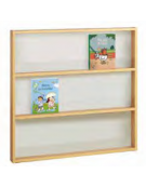 ESPOSITORE LIBRI A PARETE CON STRUTTURA IN MULTISTRATI DI BETULLA - cm 104x10x104H