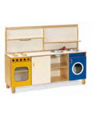 MOBILE GIOCO CUCINA, STRUTTURA IN LEGNO MULTISTRATI DI BETULLA - cm 150x40x60/110H