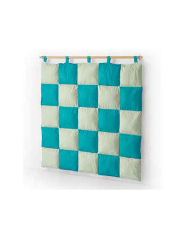 PARETE PATCHWORK GRANDE MORBIDA SOFT CON RIVESTIMENTO IN ECOPELLE IGNIFUGA 1IM - COLORI A SCELTA - cm 140x3x140H