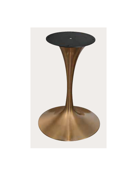 Base per tavolo con struttura acciaio inox COLORE BRONZO - per tavolo rotondo - cm Ø51x71h