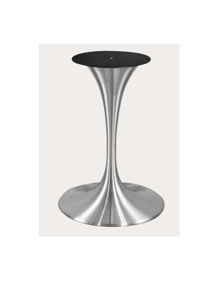 Base per tavolo con struttura acciaio inox satinato - per tavolo rotondo - cm Ø51x71h