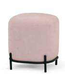 Pouf per interni, struttura in metallo verniciato, rivestimento in tessuto colore a scelta - cm 42x42x45h