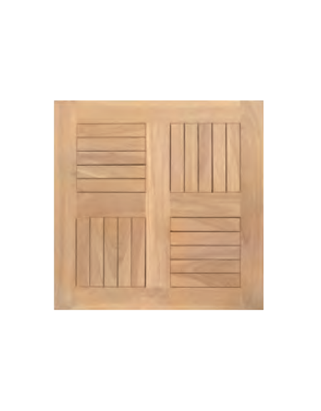 Piano quadrato in TEAK - spessore cm 2,7 - cm 120x80