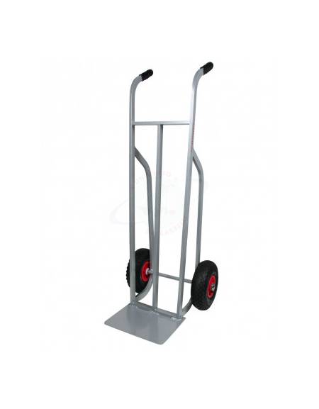 Carrello portacasse in allumino - 2 ruote pneumatiche con cerchio in nylon - Ø mm 260 - cm 49x125h